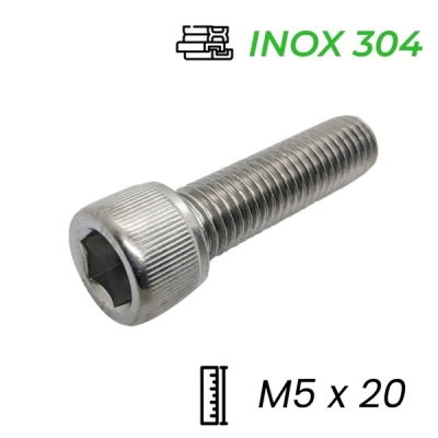 Lục Giác Chìm Đầu Trụ Inox 304 DIN912 M5x20