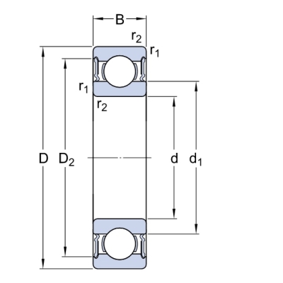 Vòng bi SKF 6203-2RSH