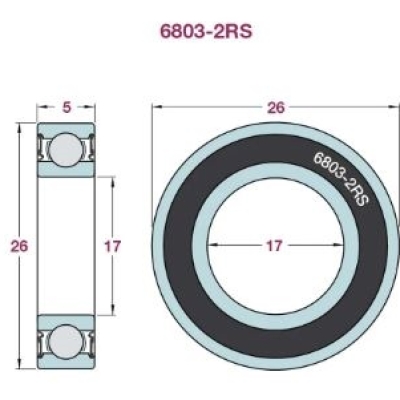 Bạc Đạn KOYO 6803 2RS