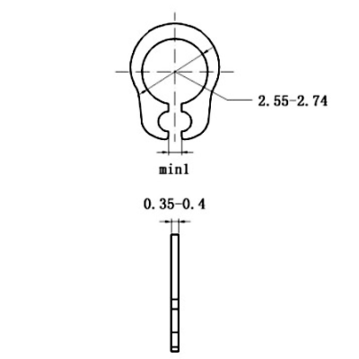 Phe Gài Trục Thép 65Mn DIN471 D3x0.4 (50Cái/Bịch)