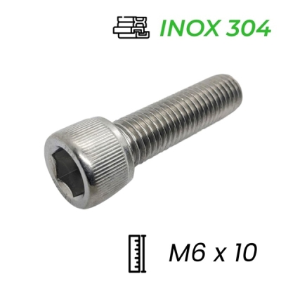 Lục Giác Chìm Đầu Trụ Inox 304 DIN912 M6x10